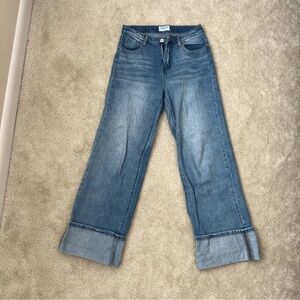 Women's Blue Wide-Leg Jeans